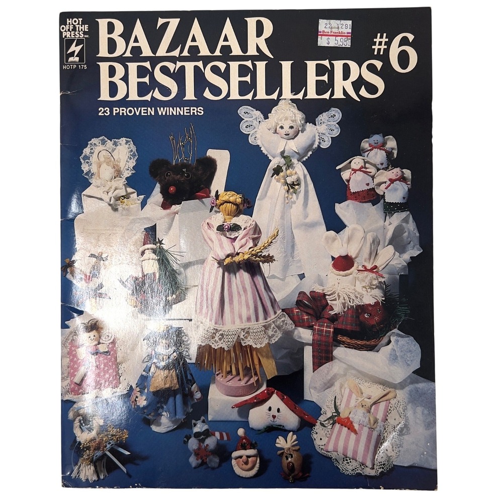 Hot Off The Press Bazaar Bestsellers #6 Craft Book Blue 1991 Vintage Handmade